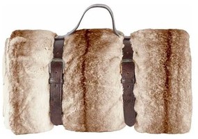 Кафяво каре с кожена каишка , 130 x 180 cm Wolf - Tiseco Home Studio