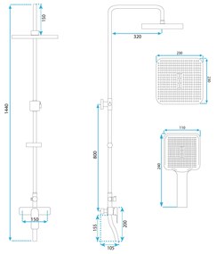 Комплект за душ MY2021-77C REA ARGUS COPPER BRUSH