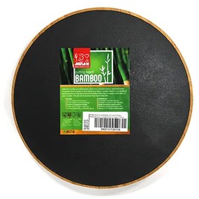 Бамбукова дъска за презентация със слюда кръгла ф26,8xh1,9см (S017L)