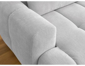 Светлосив сгъваем/с място за съхранение ъглов диван (десен ъгъл) Fuji – Bobochic Paris