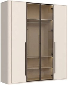 Гардероб Dutchess четирикрил 2 стъкло