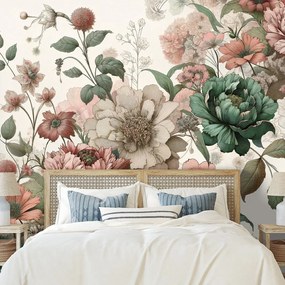 Самозалепващ тапет – Винтидж пастелни цветя