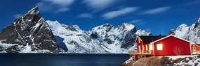 Картина на платно – Нощен пейзаж в Норвегия