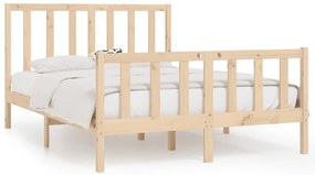 3105195 vidaXL Рамка за легло, дърво масив, 120x190 см, Small Double