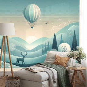 Самозалепващ тапет – Мечтателен пейзаж с балон
