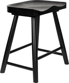 Черен стол от масивен дъб Vander – White Label