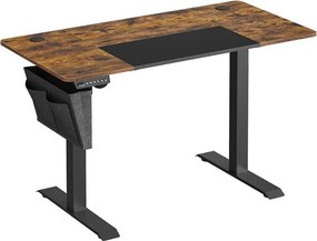 Писмено бюро SOLEA-X с регулируема височина, кафяво/черно