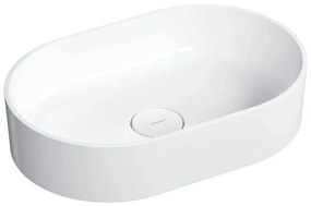 OMNIRES OVOUNBP - Мивка за плот OVO 55x36 см, доломит, бял гланц