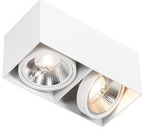 Интелигентен прожектор бял правоъгълен 2-светлина вкл. 2 Wifi GU10 111mm - Box