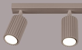 Кафяво-сив метален прожектор 6,5x45 cm Gleam – Sollux