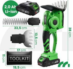 Акумулаторни ножици за трева и ножици за жив плет 2в1 MASTERHEDGE-500W