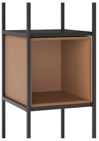 Библиотека в черен и тухлен цвят 36x179 cm Anya – Marckeric