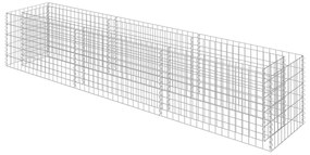 143563 vidaXL Габион повдигната леха, поцинкована стомана, 270x50x50 см