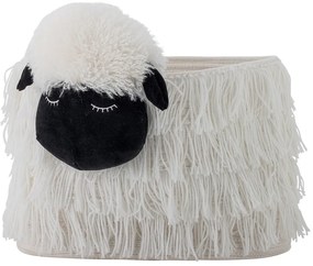 Бяла текстилна детска кошница за играчки 40x25x30 cm Dolly – Bloomingville Mini