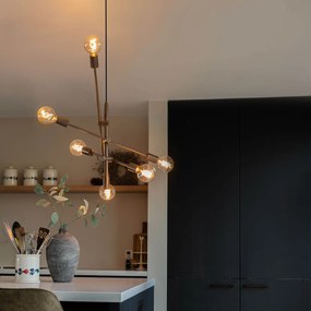 Индустриален висящ аплик тъмно бронз 6-светлина - Сидни