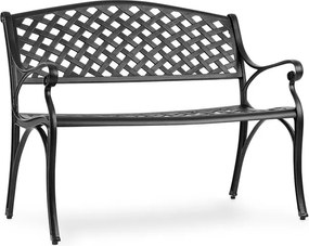 Blumfeldt Pozzilli BL, градинска пейка, алуминий, устойчива на атмосферни влияния, черна