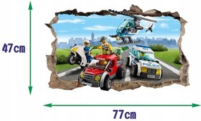 Уникален стикер за стена LEGO с 3D ефект 47 х 77 см