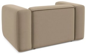 Бежово кадифено кресло Ekahi – Makamii