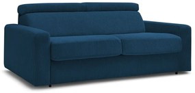 Тъмносин разтегателен диван от рипсено кадифе 215 cm Monaco – Bobochic Paris