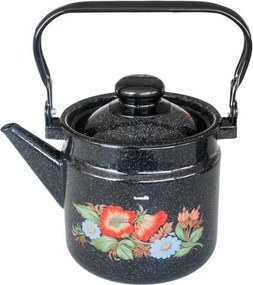 Емайлиран чайник 2л с декор "ШИПОВНИК" (1c25c) P
