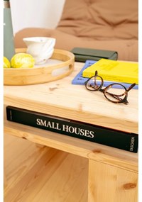 Кафява масичка за кафе от масивен бор 45x68 cm Japan – Karup Design