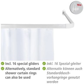 Бял прът за душ завеса Era – Wenko