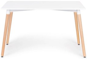 Модерна маса за хранене в бяло