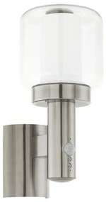Eglo 95017 - Екстериорна Стенна лампа на сензор POLIENTO 1xE27/40W IP44