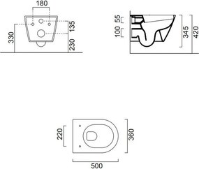 Висящ леген Kube-X/50 с капак Slim MS99C GSI