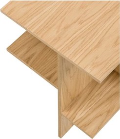 Нощно шкафче от декор от дъб с рафтове в естествен цвят Atik – noo.ma