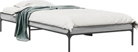 845054 vidaXL Рамка за легло, сив сонома, 90x190 см, инженерно дърво и метал