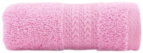 Розова хавлиена кърпа от чист памук , 30 x 50 cm - Foutastic