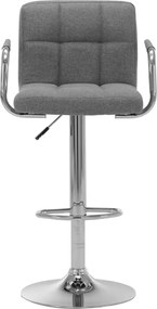 283409 vidaXL Бар табуретка, светлосива, текстил