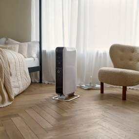 Маслен радиатор Mill Gentle Air WiFi OIL1500WIFI3, 1500W, 5-35C, Mill Heat технология, LED дисплей, Wi-Fi, Bluetooth, Бял