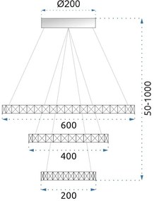 Висящ пендел Vegas  20/40/60 + дистаннционно управление APP657