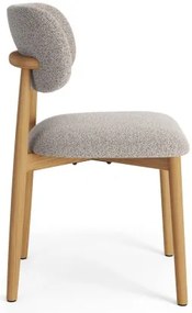 АЛДО Бежово лате (тъкан Монза 60)/рамка лакиран дъб - ДЪРВЕН СТОЛ БУКЛЕ ЗА ДНЕВНА, ТРАПЕЗАРИЯ, КУХНЯ РЕТРО