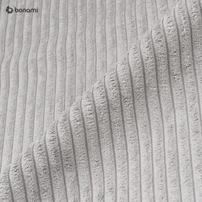 Светлосив велурен U-образен разтегателен диван Nihad - Bobochic Paris