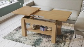 АСТОРИА Дъб Оазис - РАЗТЕГАТЕЛНА ХОЛНА МАСА С ПОВДИГАЩ МЕХАНИЗЪМ С РАФТ