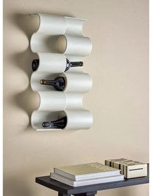 Сив стенен метален стелаж за вино брой бутилки 6 Montes – Bloomingville