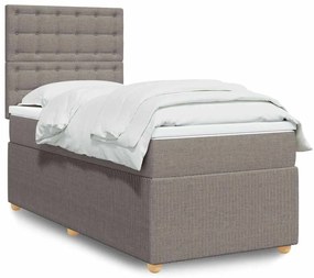 3294285 vidaXL Боксспринг легло с матрак, таупе, 100x200 см, плат