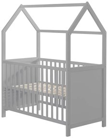 Сиво детско легло 60x120 cm - Roba