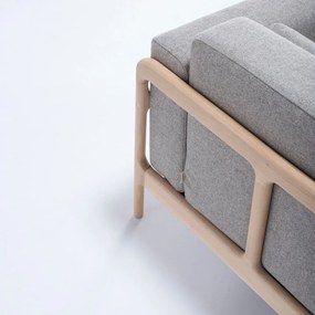 Кресло от дъбово дърво със сива текстилна седалка Fawn - Gazzda