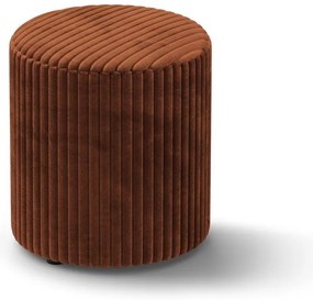 Табуретка от рипсено кадифе в тухлен цвят Dia – Micadoni