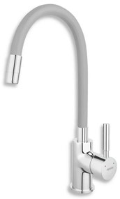 FERRO - Кран за мивка с гъвкаво рамо лъскав хром/сив