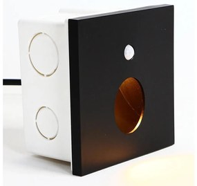 Emithor 70436 - LED осветително за стълби с сензор OLIVE LED/1W/230V черно