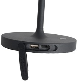 Комплект от 2 модерни акумулаторни настолни лампи бели - Maloi