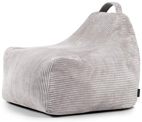 Светлосив детски пуф от рипсено кадифе Game Amuse – SLOWDOWN