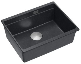 гранитна мивка Logan 100 Black Metallic