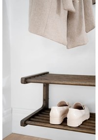 Тъмнокафяв висящ шкаф за обувки от дъбова дървесина Inverness - Rowico