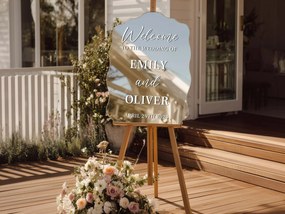 Персонализиран стикер за огледало S50 – Welcome to the wedding of...